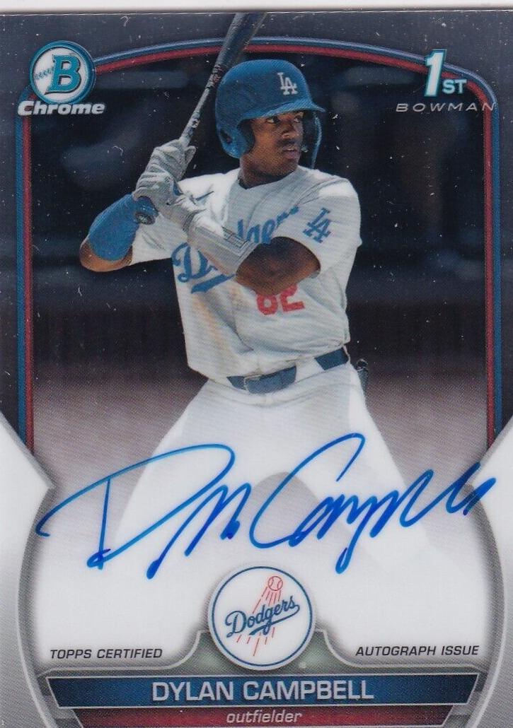 2023 Bowman Draft Chrome Baseball Dylan Campbell #CDA-DCA PSA 10