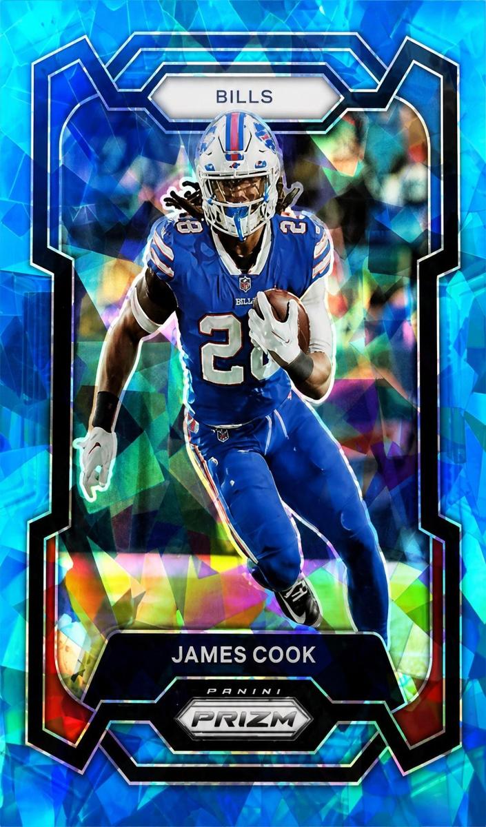 2023 Panini Prizm Football Blue Ice James Cook #30 SGC 10