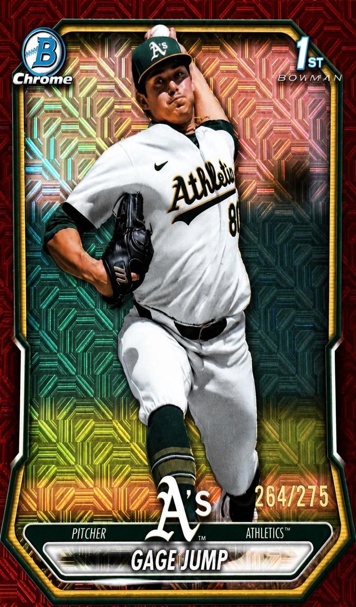 2026 Bowman Mega Box Baseball Burgundy Mojo Refractor Gage Jump #BCP-15