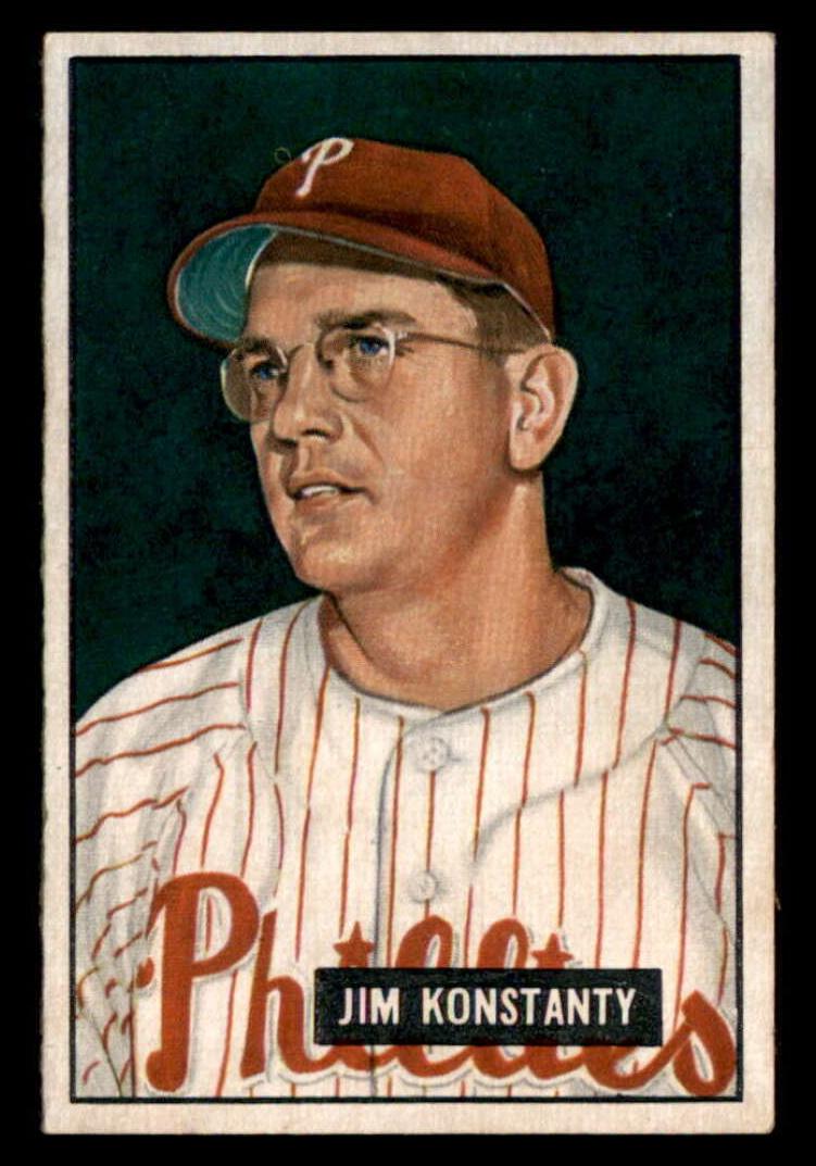 1951 Bowman Baseball Jim Konstanty #27 PSA 6