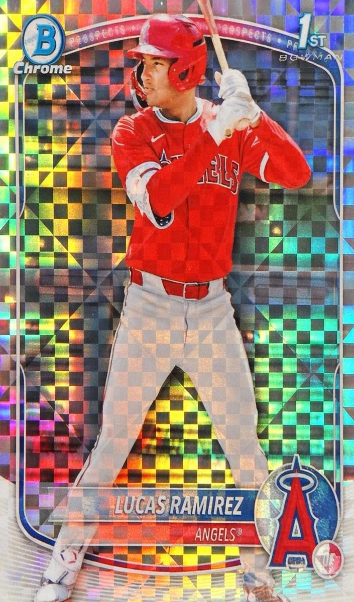 2025 Bowman Chrome Prospects Baseball X-Fractor Lucas Ramirez #BCP-135 PSA 8