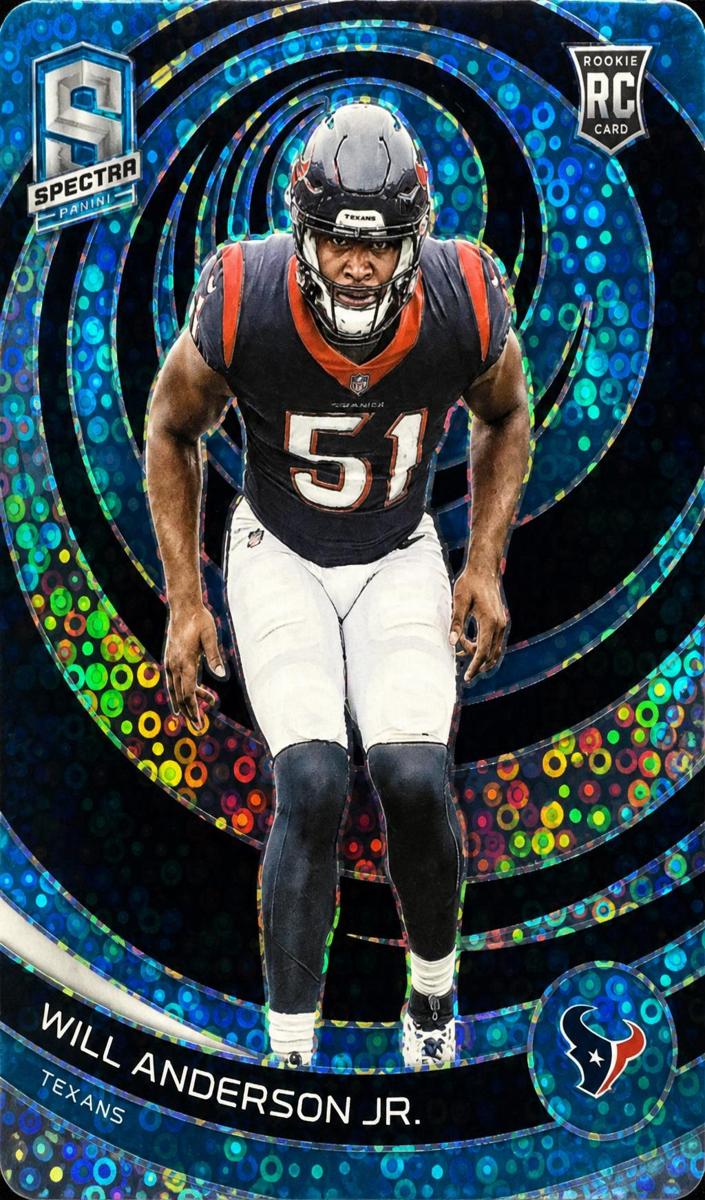 2023 Panini Spectra Football Neon Blue Die Cut Will Anderson Jr. #113