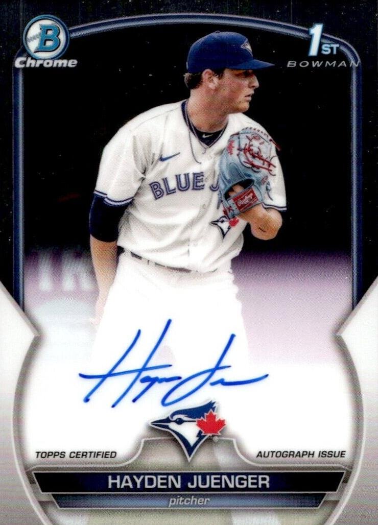 2023 Bowman Chrome Prospects Baseball Blue Hayden Juenger #CPA-HJ PSA 10