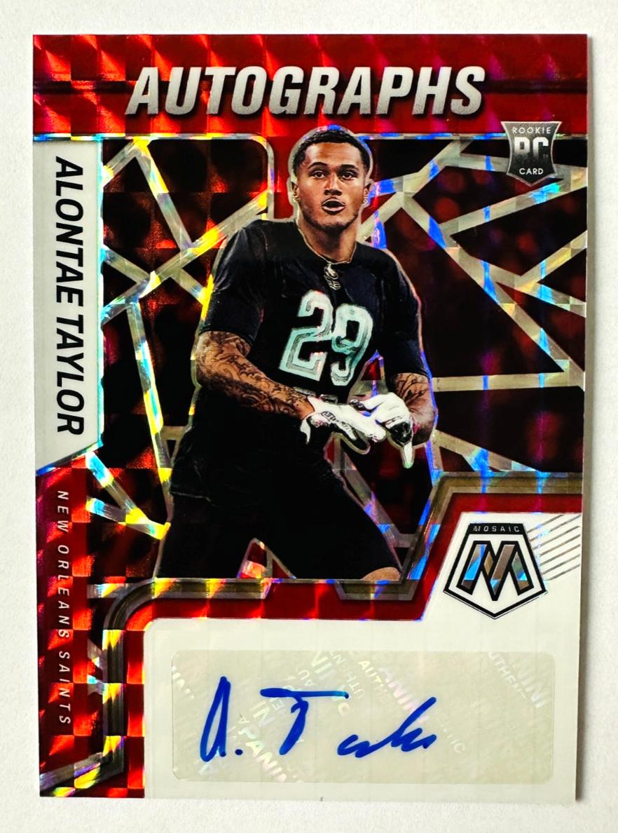 2022 Panini Mosaic Football Red Alontae Taylor #RAM-AT