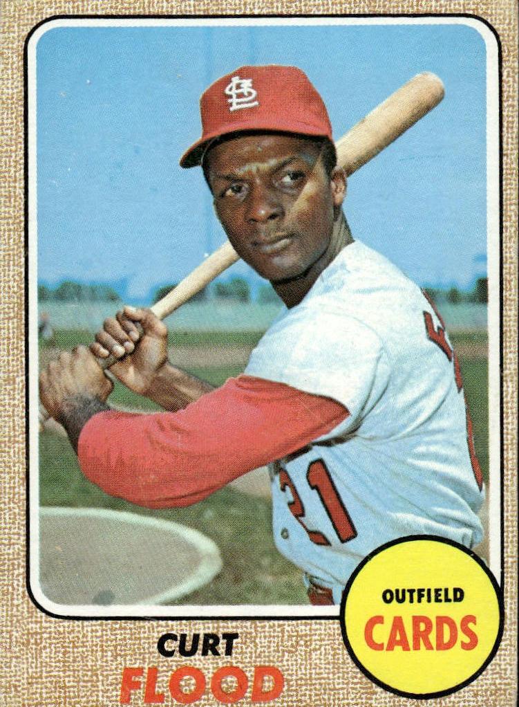 1968 Topps Baseball Curt Flood #180
