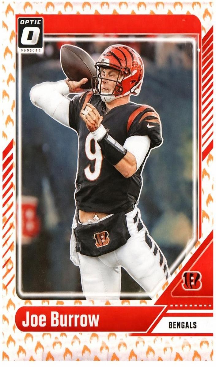 2024 Donruss Optic Football Fire Joe Burrow #38 PSA 10