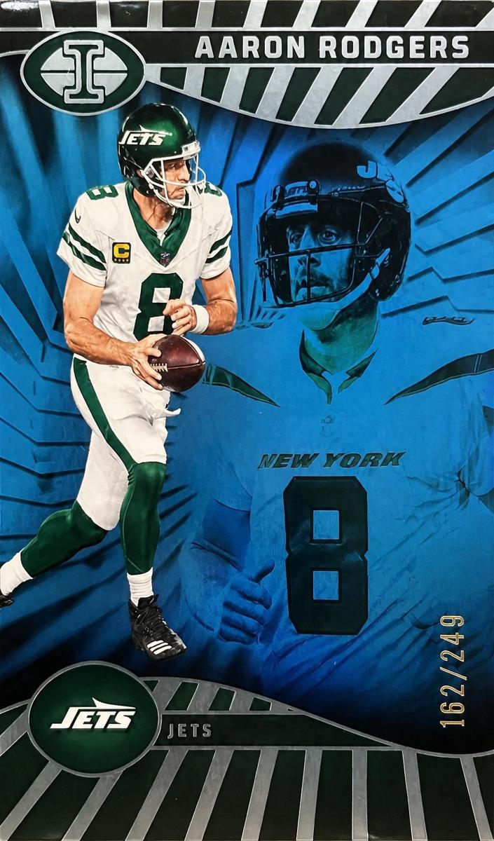 2024 Panini Illusions Football Light Blue Trophy Collection Aaron Rodgers #68