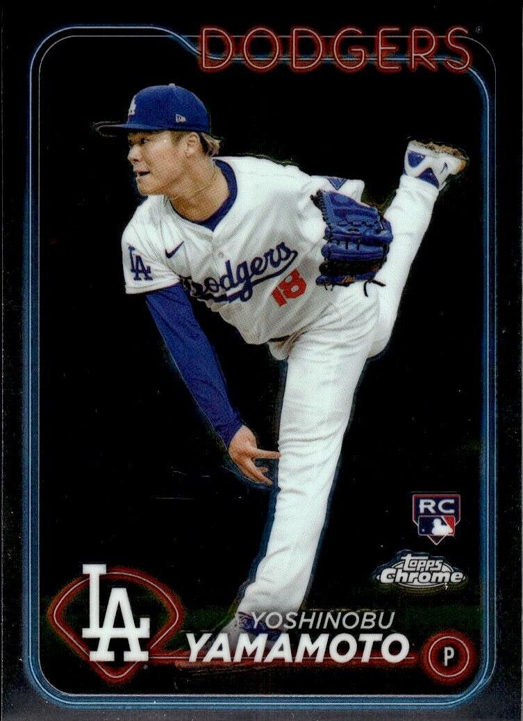 2024 Topps Chrome Black Baseball Yoshinobu Yamamoto #18 PSA 9