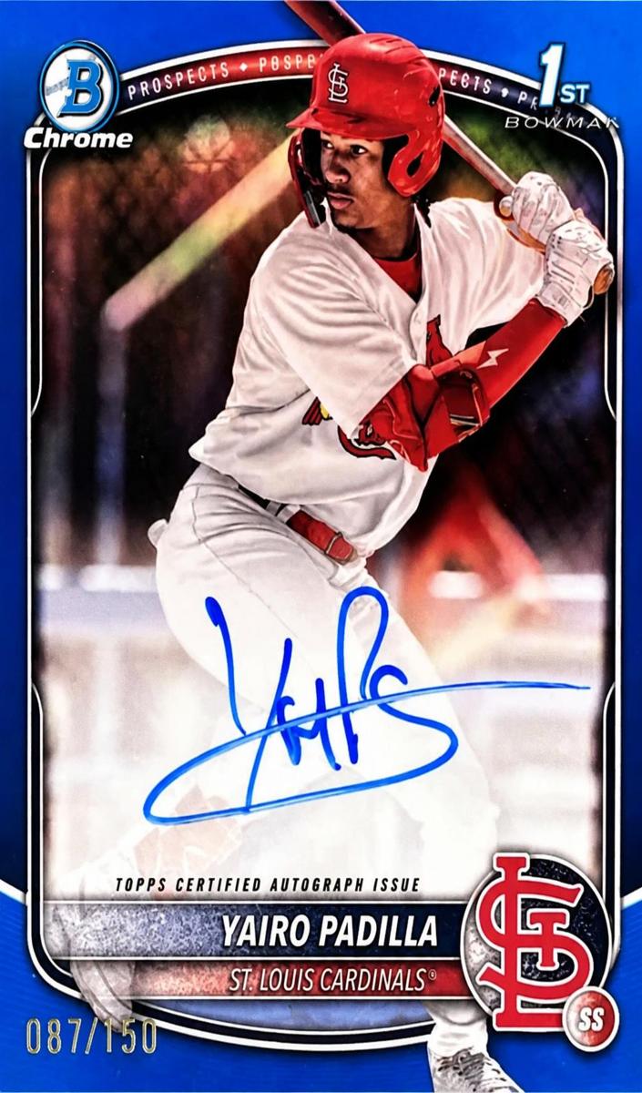 2025 Bowman Chrome Baseball Blue Refractor Yairo Padilla #CPA-YP PSA 10