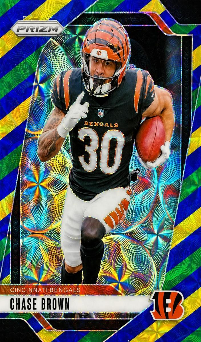 2024 Panini Prizm Football Choice Blue Yellow and Green Chase Brown #60