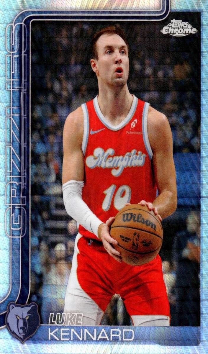 2025 Topps Chrome Basketball Prism Refractor Luke Kennard #117