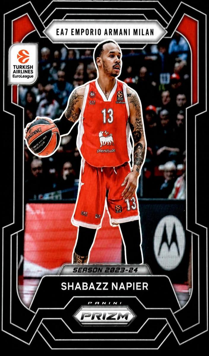 2023 Panini Prizm Turkish Airlines EuroLeague Basketball Black Shabazz Napier #168