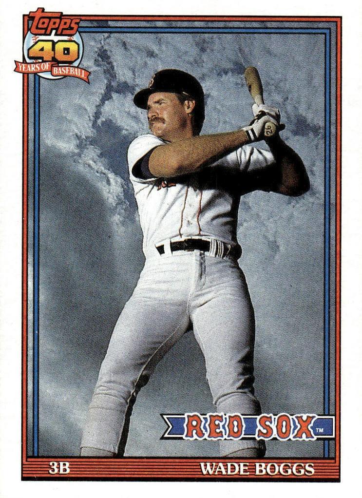 1991 Topps Baseball Wade Boggs #450