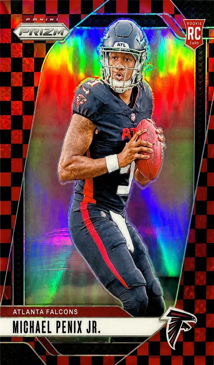 2024 Panini Prizm Football Black and Red Checker Michael Penix Jr. #378 PSA 9