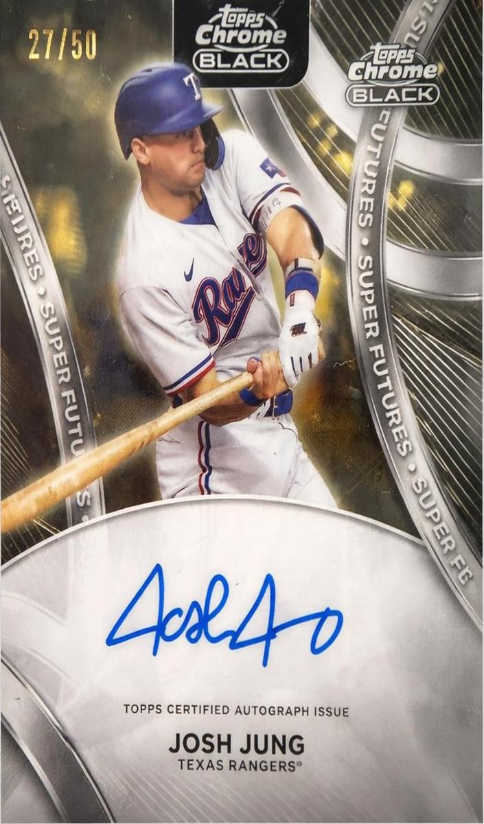 2024 Topps Chrome Black Baseball Gold Josh Jung #SFA-JJ PSA 10
