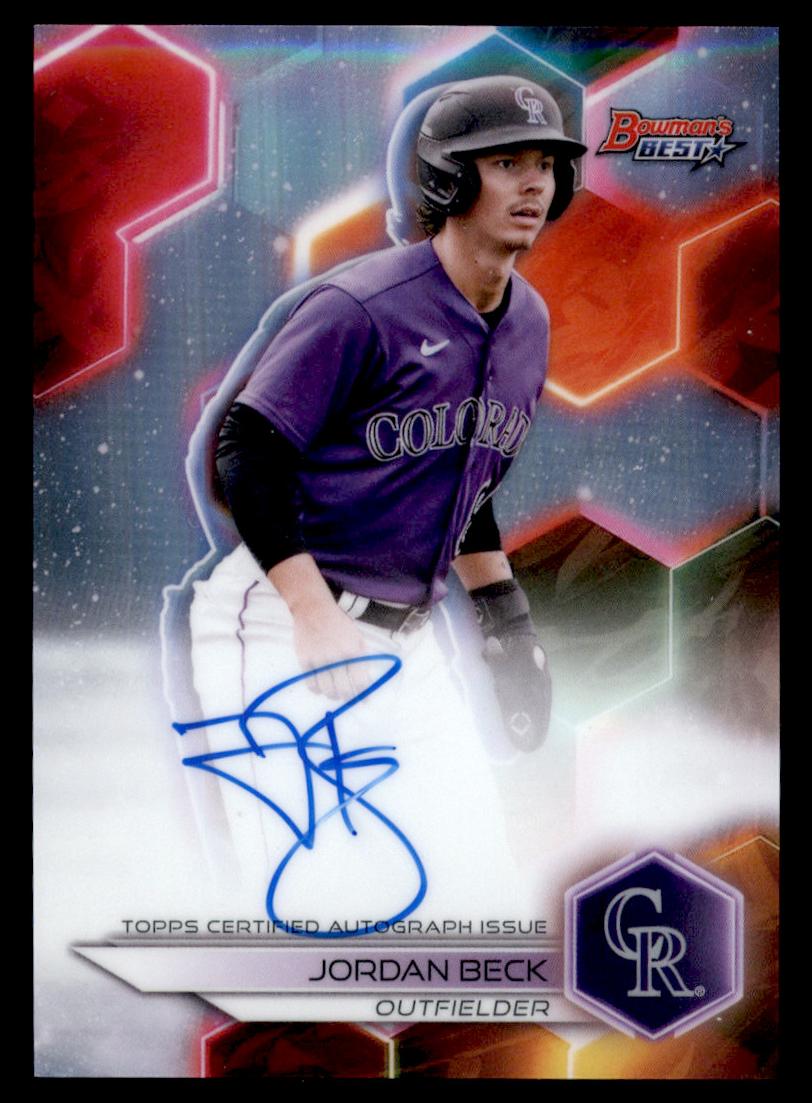 2023 Bowman's Best Baseball Refractor Jordan Beck #B23-JBK SGC 10