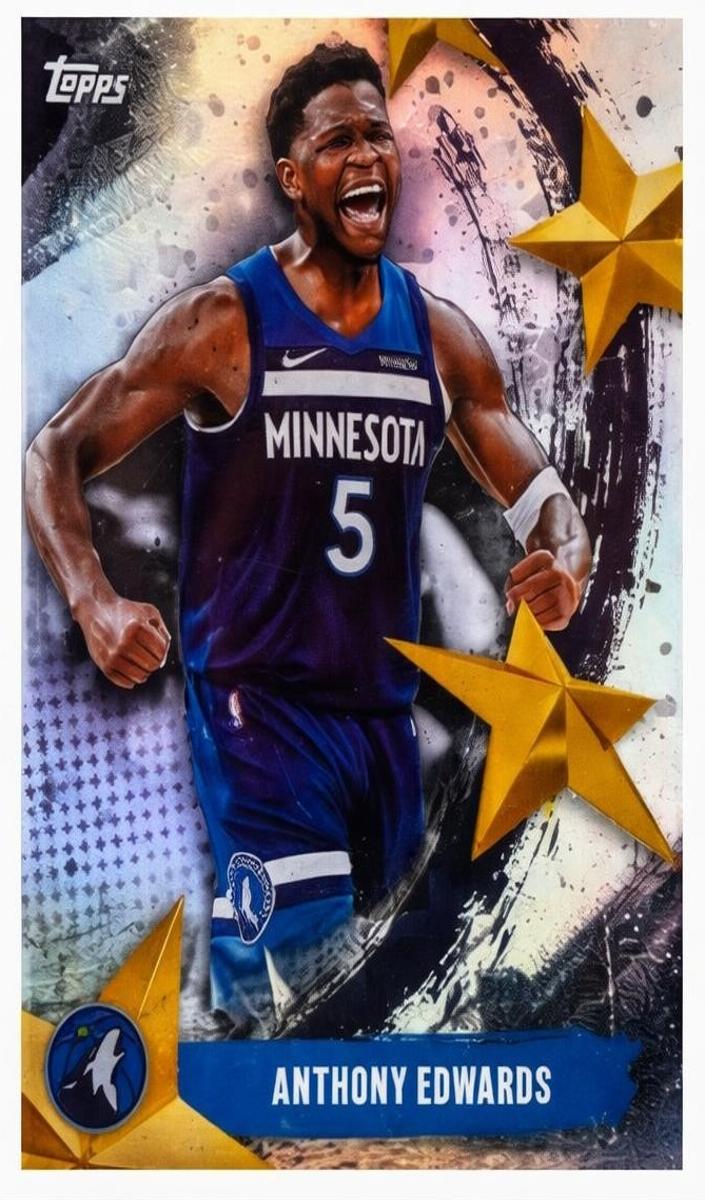 2025 Topps Basketball Rainbow Foilboard Anthony Edwards #SA-7