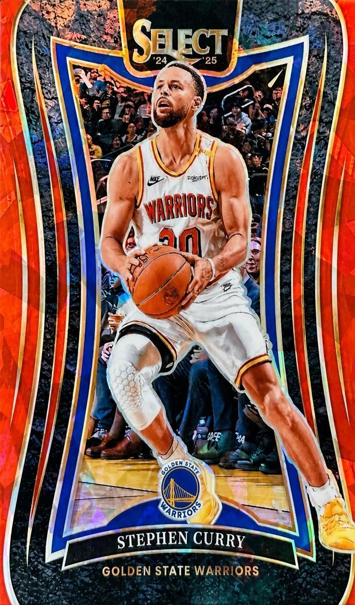 2024 Panini Select Basketball Red Cracked Ice Stephen Curry #346