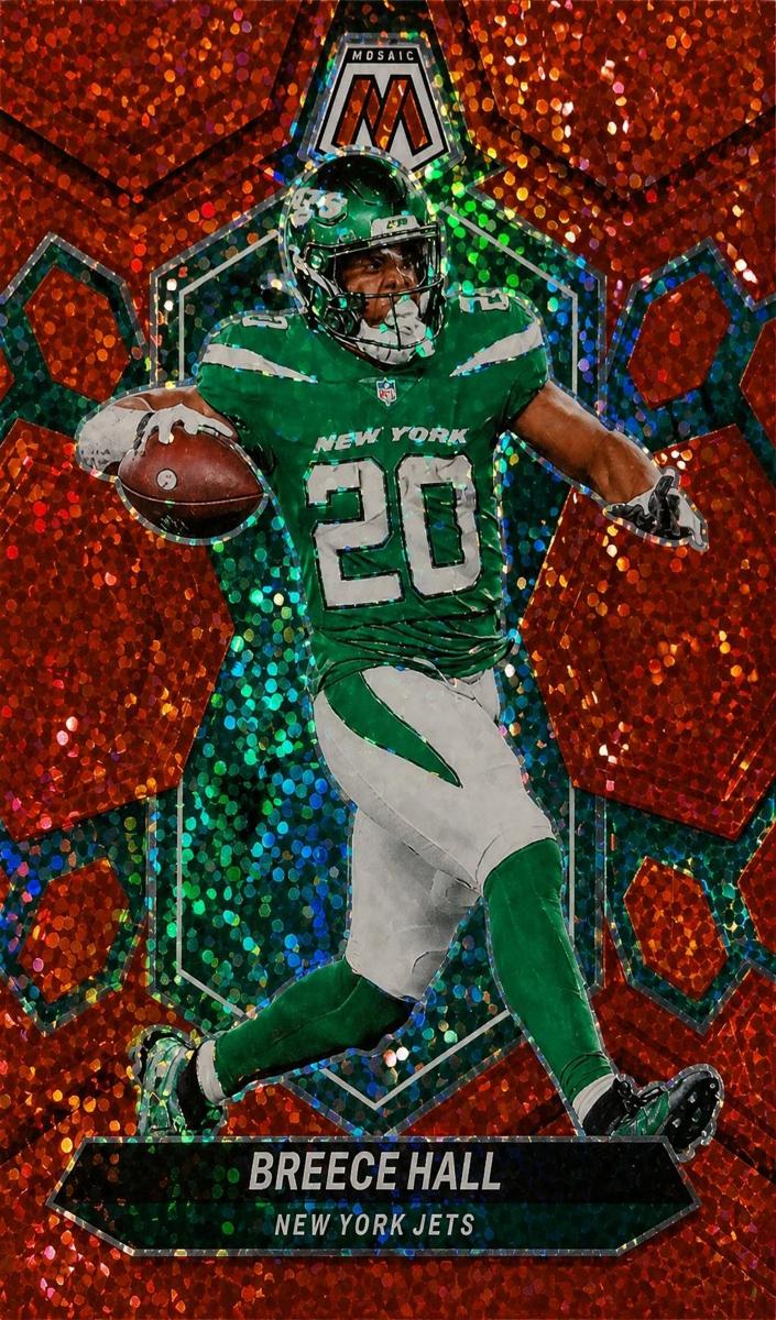 2024 Panini Mosaic Football Red Sparkle Breece Hall #170