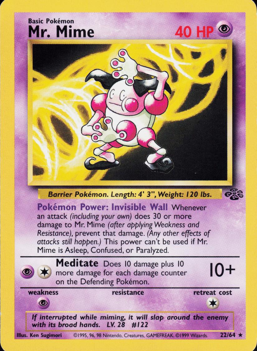 1999 Pokemon Jungle Mr. Mime #22 PSA 10