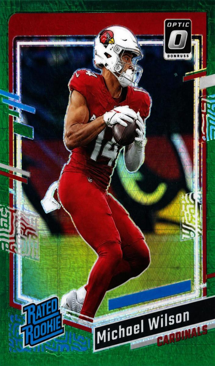 2023 Donruss Optic Football Green Hyper Michael Wilson #204 PSA 10