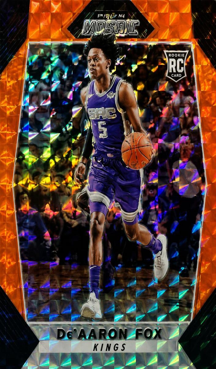 2017 Panini Prizm Mosaic Basketball Orange De'Aaron Fox #40 PSA 9