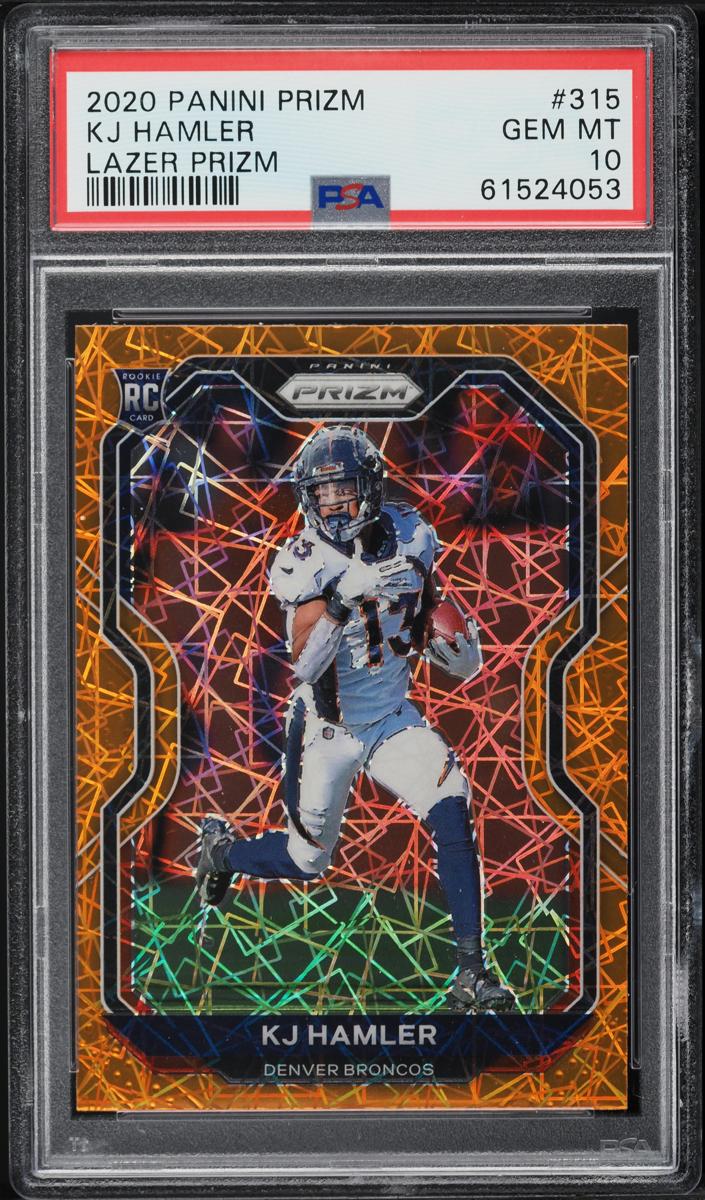 2020 Panini Prizm Football Lazer KJ Hamler #315 PSA 10