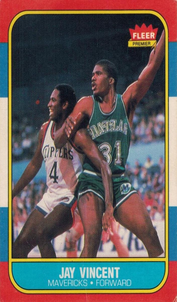 1986 Fleer Basketball Jay Vincent #118 PSA 9