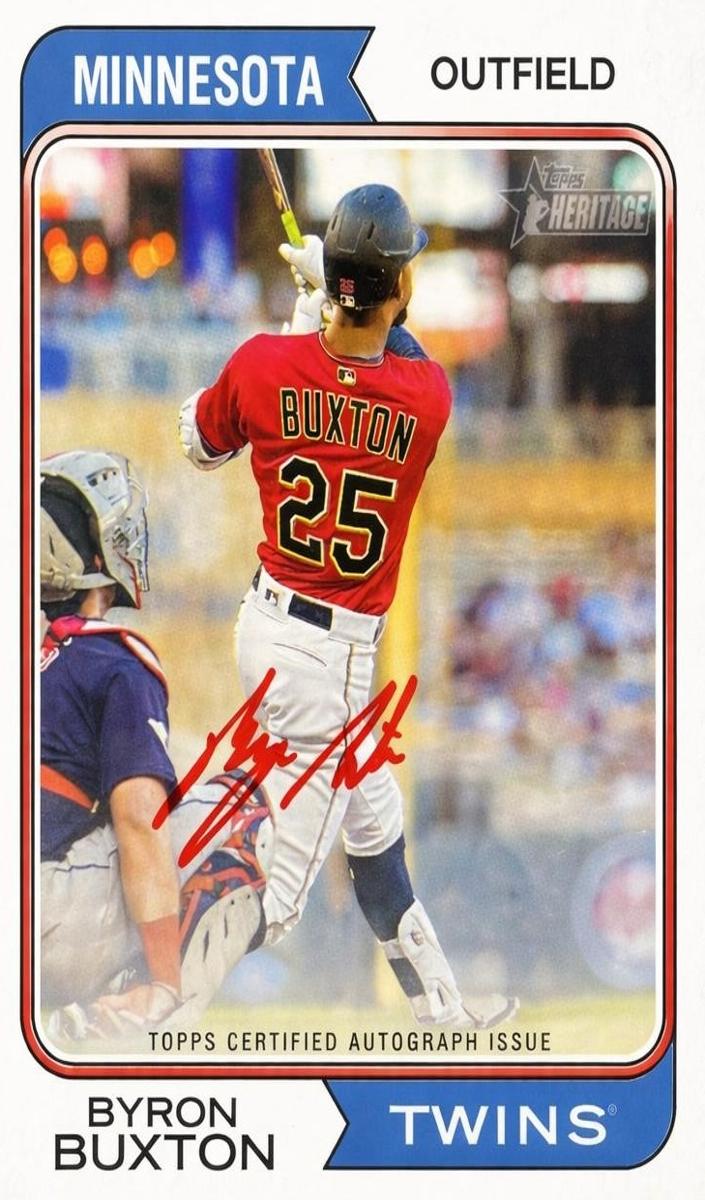 2023 Topps Heritage Baseball Red Ink Byron Buxton #ROA-BB PSA 9