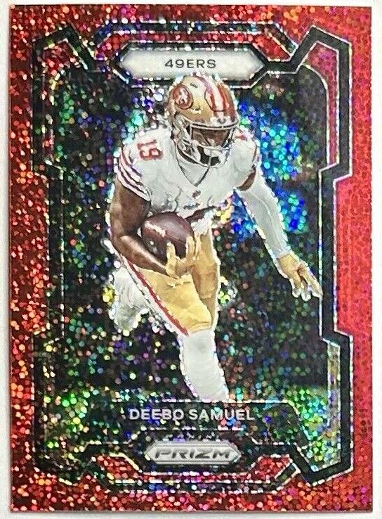 2023 Panini Prizm Football Red Sparkle Deebo Samuel #268 PSA 9