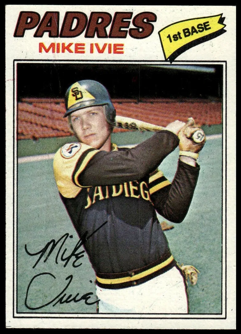 1977 Topps Baseball Mike Ivie #325 PSA 9