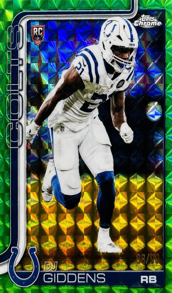 2025 Topps Chrome Football Green Geometric Refractor DJ Giddens #390