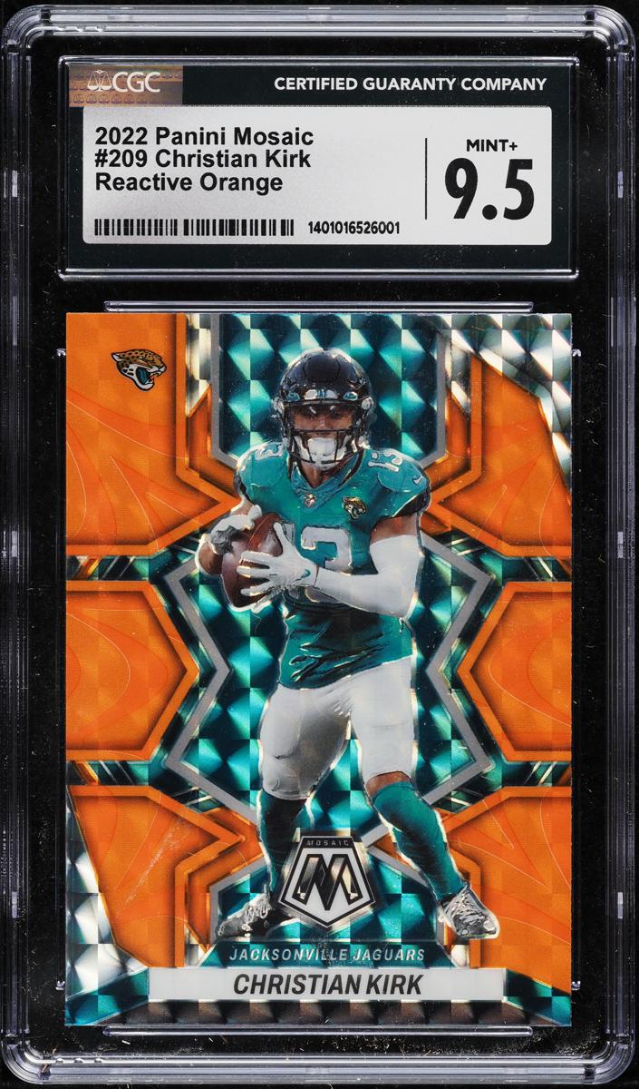 2022 Panini Mosaic Football Reactive Orange Christian Kirk #209 CGC 9