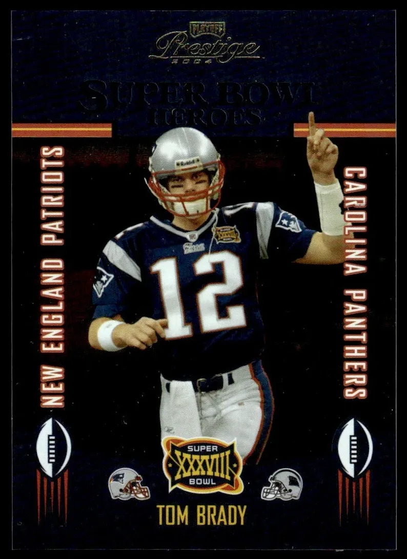 2004 Playoff Prestige Football Tom Brady #SB-1