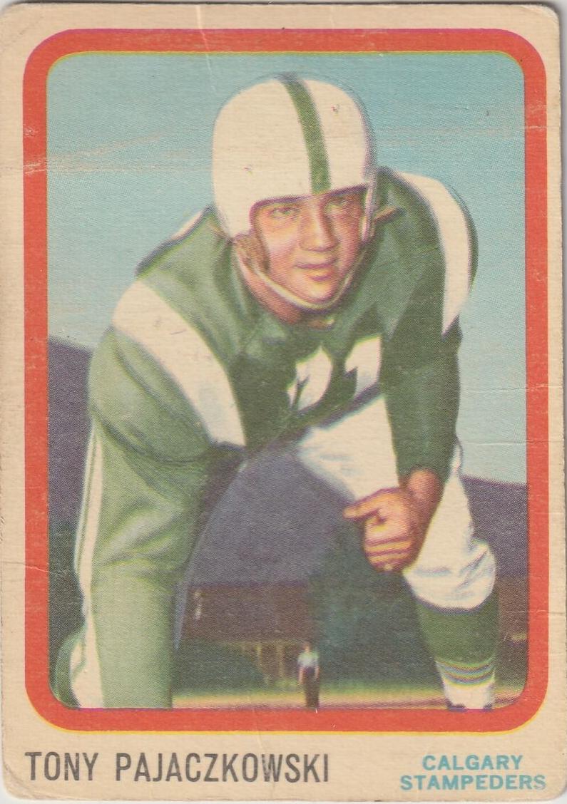 1963 Topps CFL Football Tony Pajaczkowski #16 PSA 9