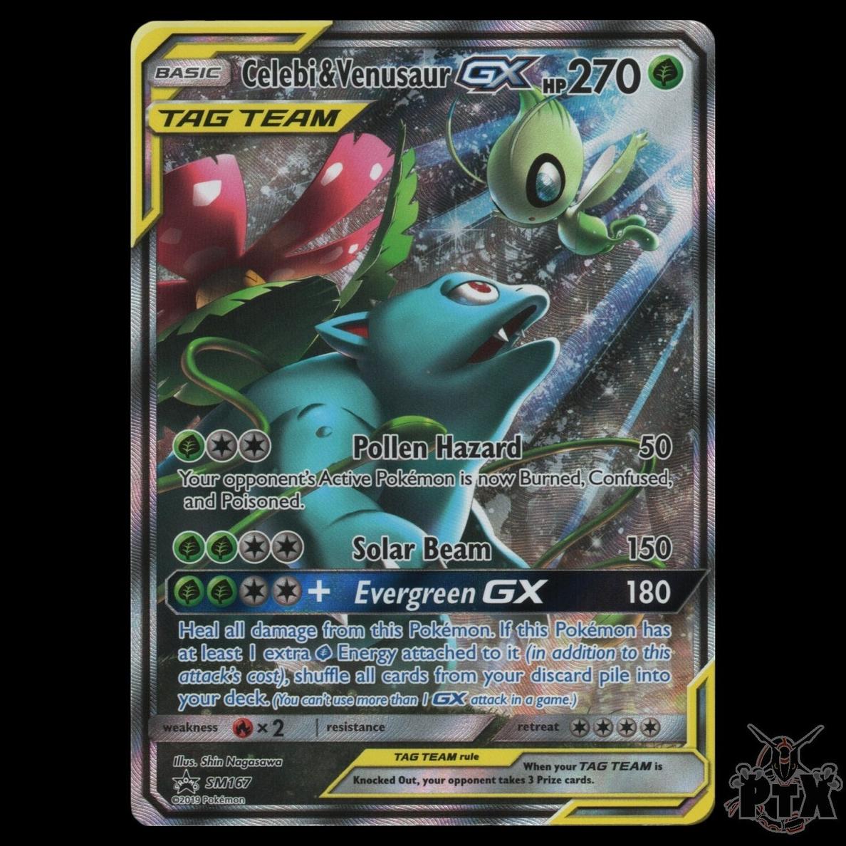2019 Pokemon Sun & Moon Black Star Promo Celebi & Venusaur #SM167 PSA 10