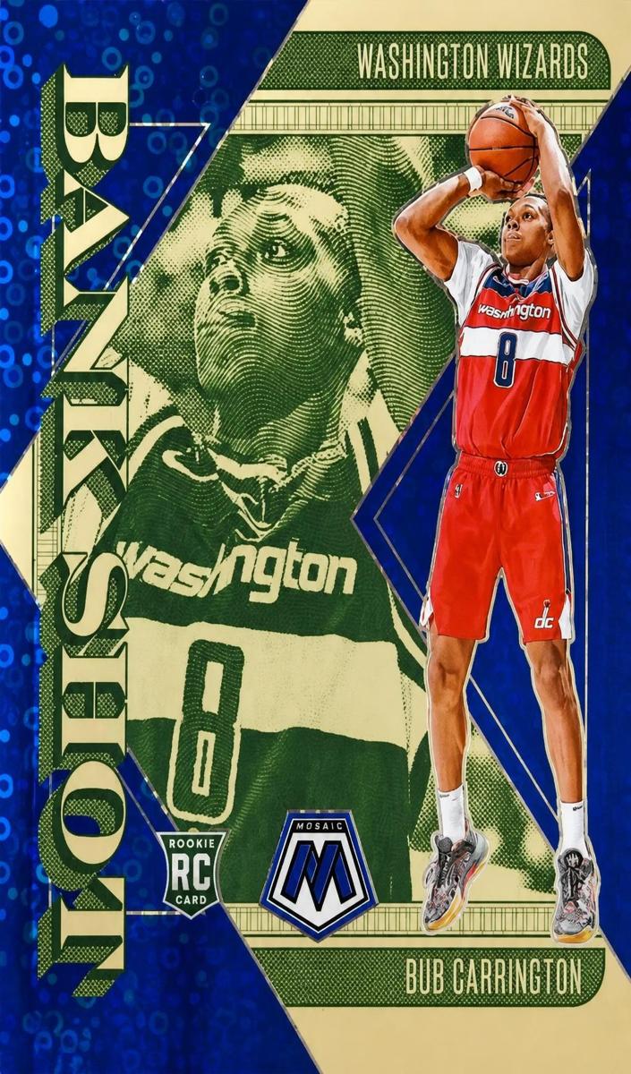 2024 Panini Mosaic Basketball Fast Break Blue Bub Carrington #12