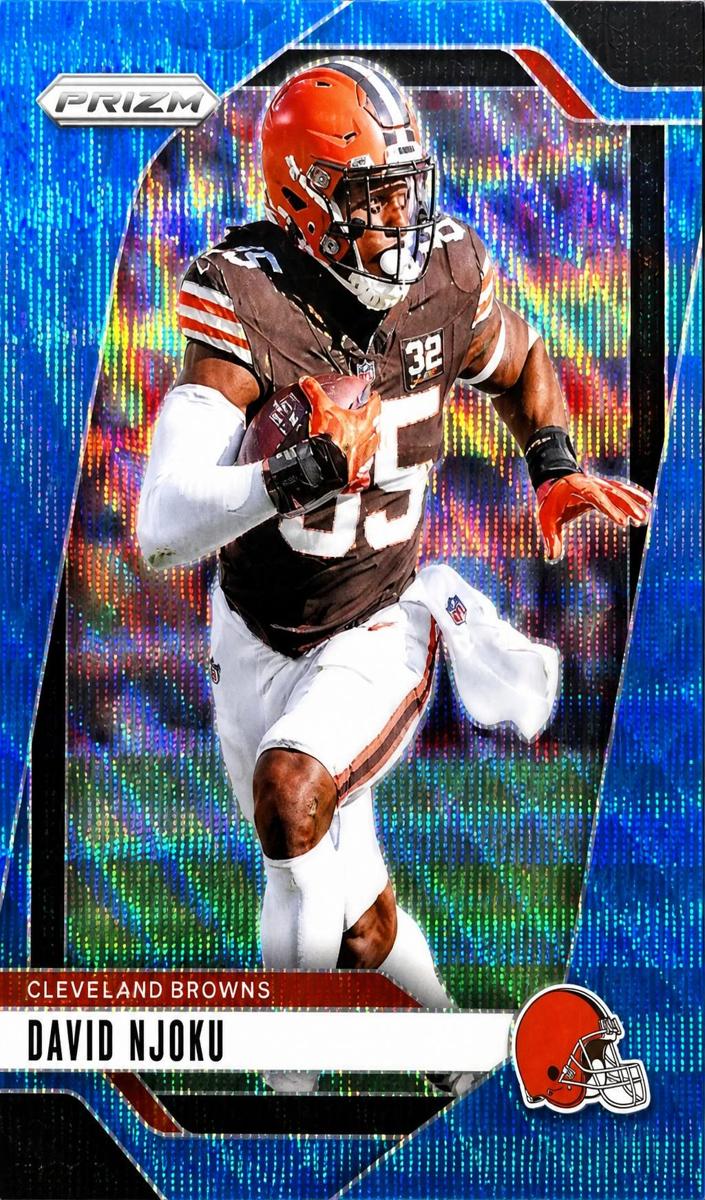 2024 Panini Prizm Football Blue Wave David Njoku #68