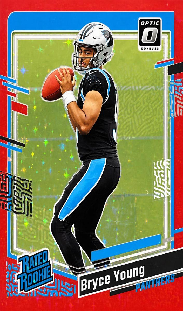 2023 Donruss Optic Football Red Stars Bryce Young #213 PSA 9