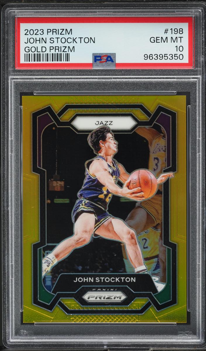 2023 Panini Prizm Basketball Gold John Stockton #198 PSA 10