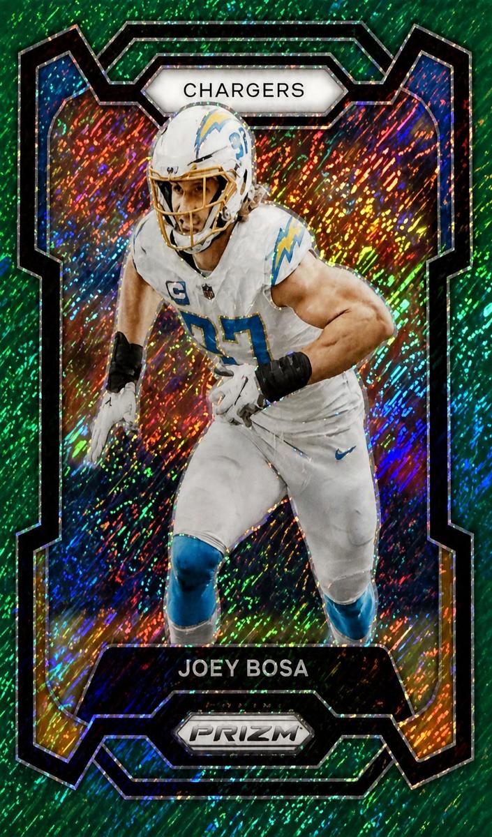 2023 Panini Prizm Football Green Shimmer Joey Bosa #157