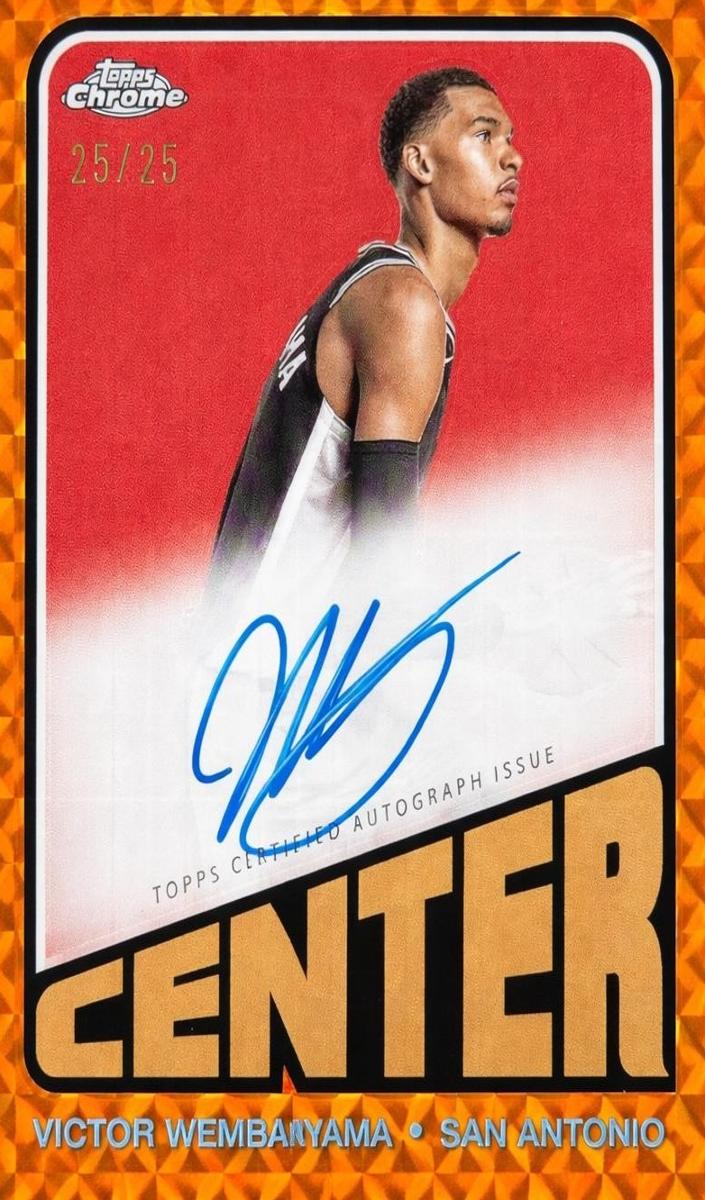 2023 Topps Chrome Basketball Refractor Victor Wembanyama #TA-VW PSA 9