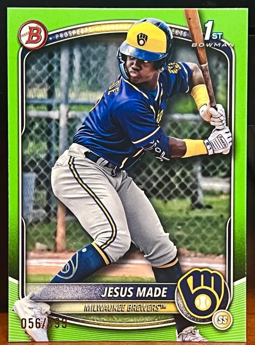 2025 Bowman Baseball Neon Green Jesus Made #BP-66 PSA 9