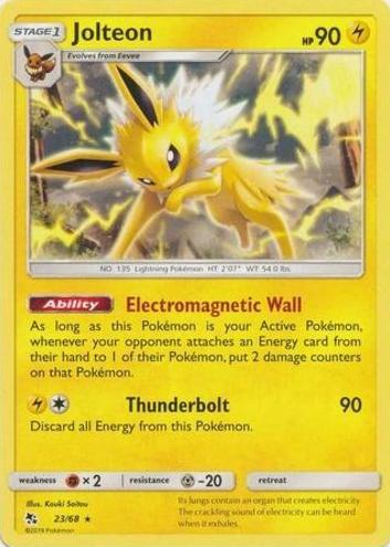 2019 Pokemon Sun & Moon Hidden Fates Jolteon #23 PSA 9