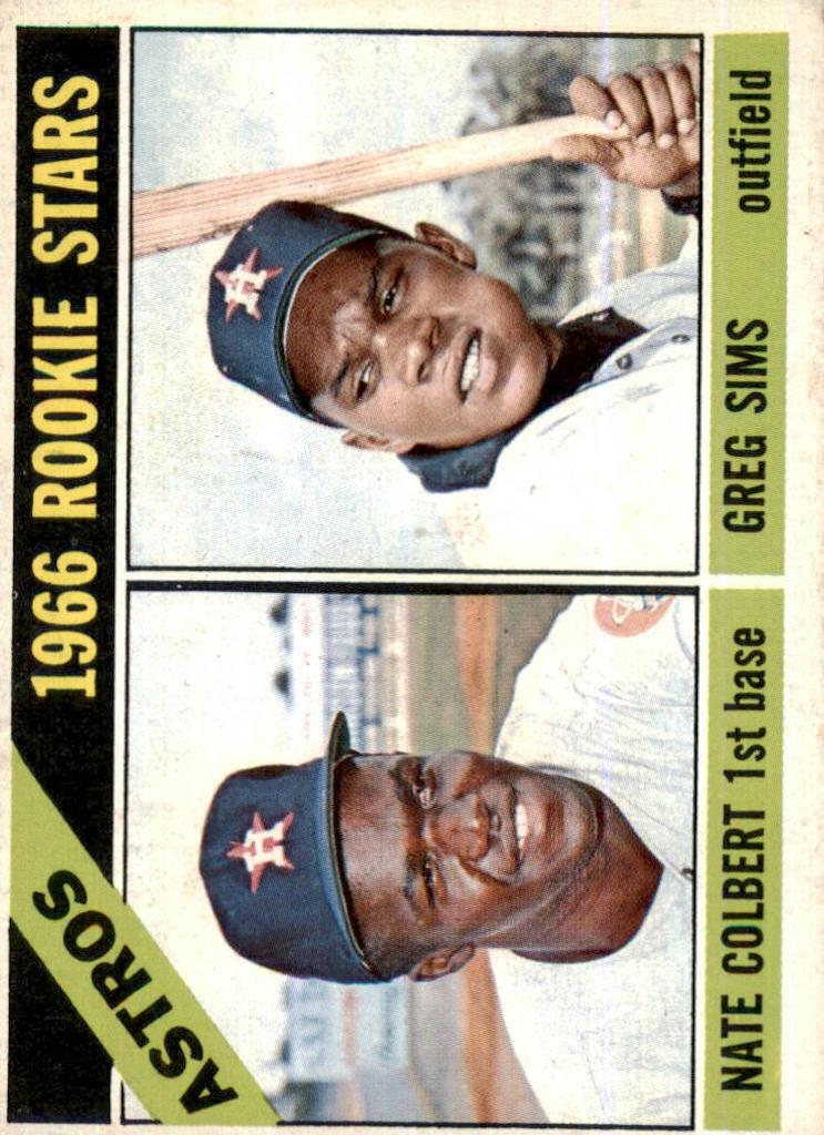 1966 Topps Baseball Astros Rookies #596 PSA 8