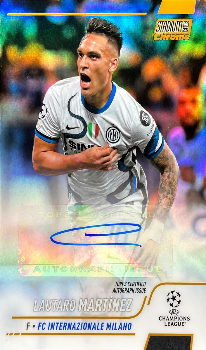 2021 Topps Stadium Club Chrome UEFA Champions League Soccer Gold Lautaro Martinez #CA-LMZ