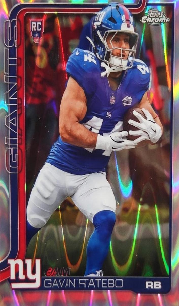 2025 Topps Chrome Football RayWave Refractor Cam Skattebo #331 RAW Ungraded