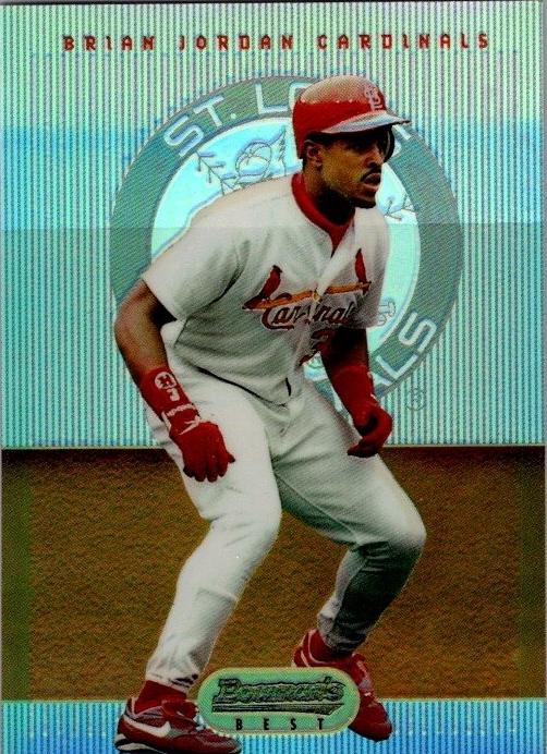 1995 Bowman's Best Baseball Red Refractor Brian Jordan #R54
