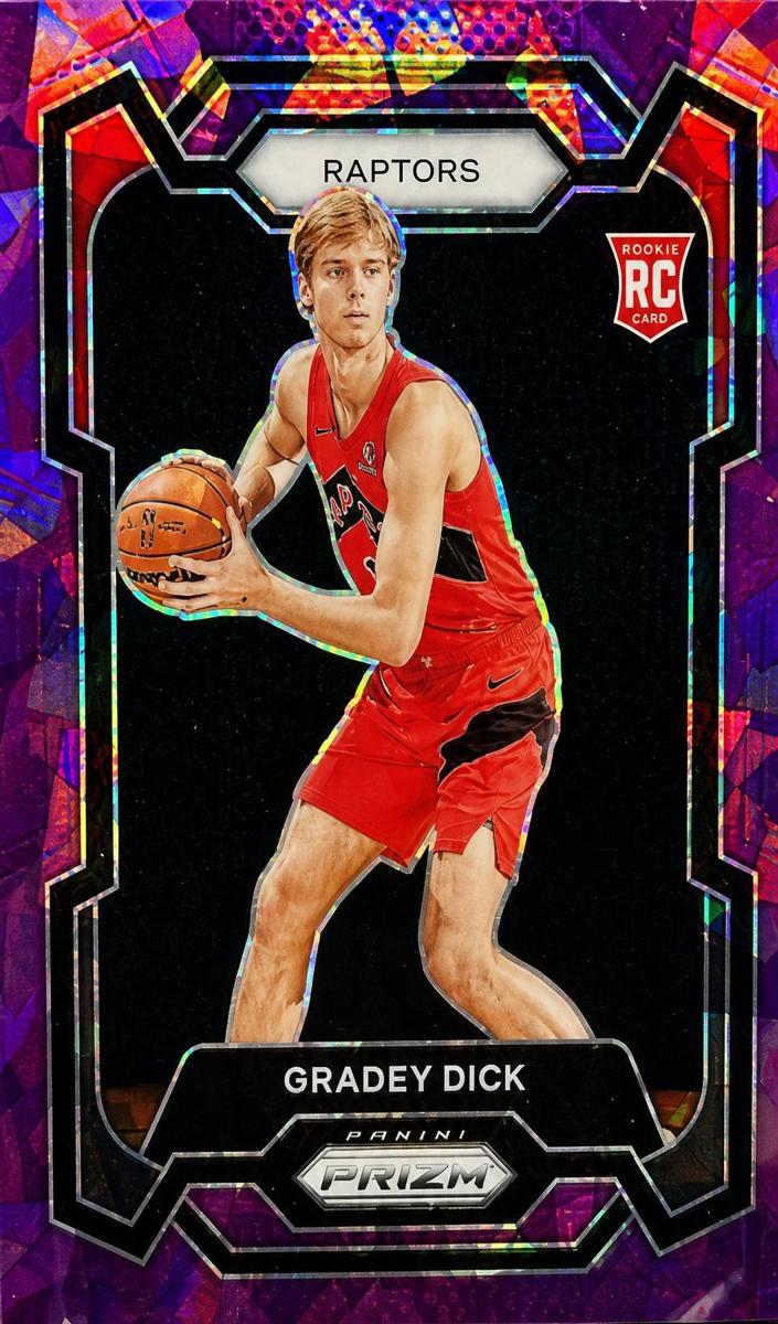2023 Panini Prizm Basketball Purple Ice Gradey Dick #134 PSA 8.5