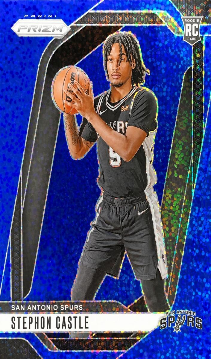 2024 Panini Prizm Basketball Blue Sparkle Stephon Castle #234 CGC 9